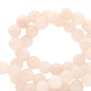 Jade natuursteen kralen 6mm Peach nougat